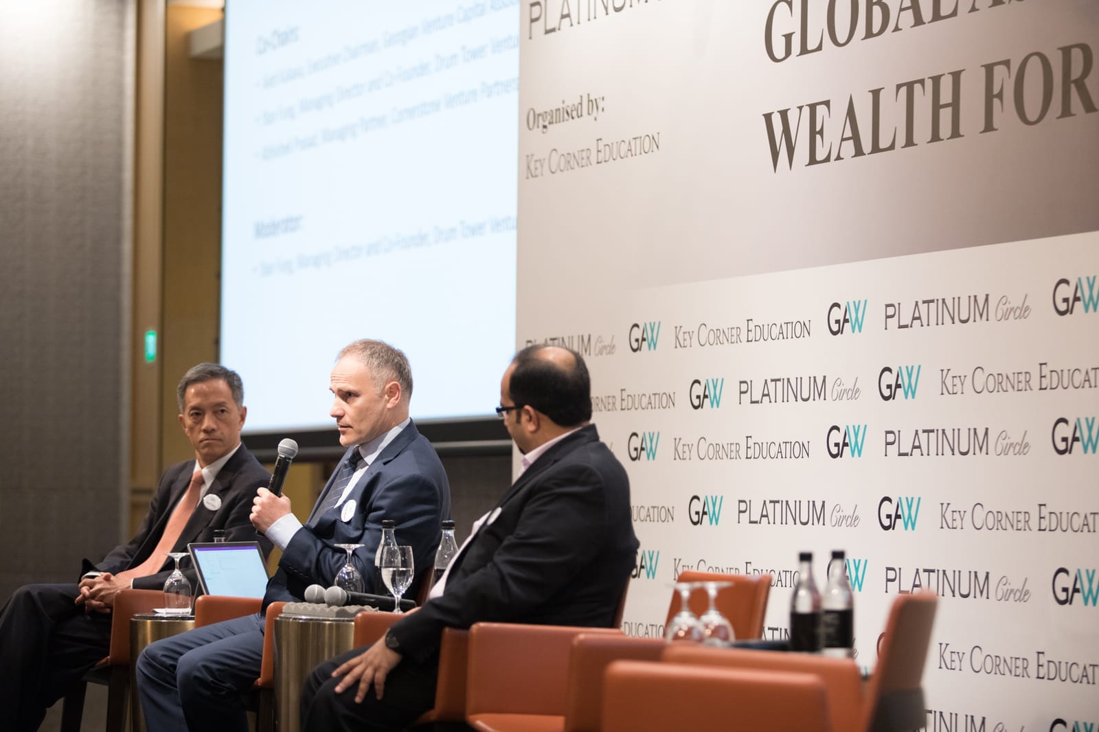 Co-chairs in conversation on stage